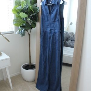 Free People jean jumpsuit